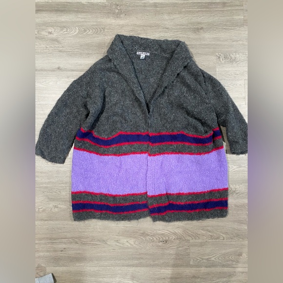 Anthropologie Harare Bonfire Cardigan Pockets Oversized Open Front Alpaca - Picture 4 of 10